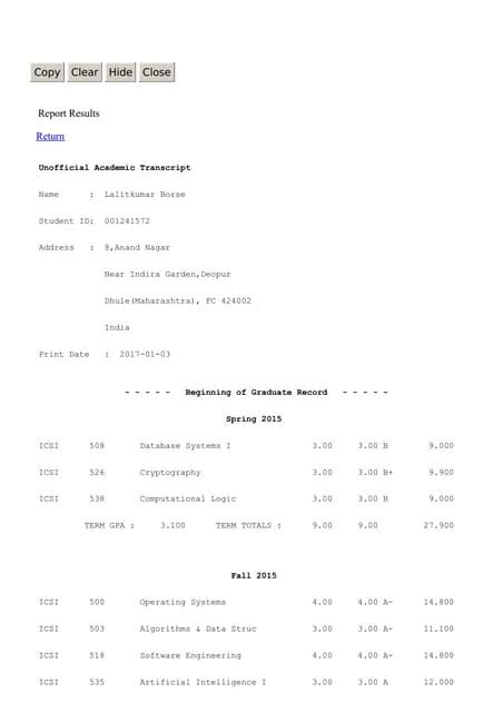 Image result for This Is Not Official Transcript