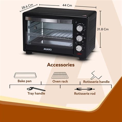 AGARO Marvel Oven Toaster Grill 25 Litre | 5 Heating Modes | Best Price ...
