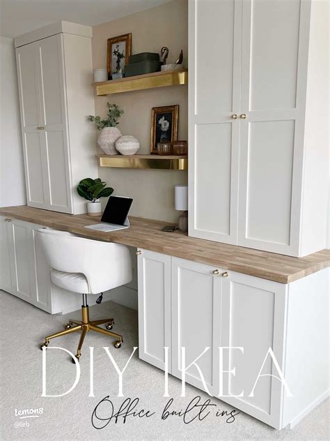 DIY Ikea Office Built Ins | Organization ideas for office, Home office decor, Office ...