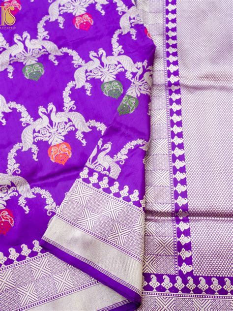 Banarasi Katan Silk Handwoven Kadwa Jaal Saree – Khinkhwab