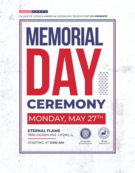 Memorial Day Ceremony - Village of Lyons