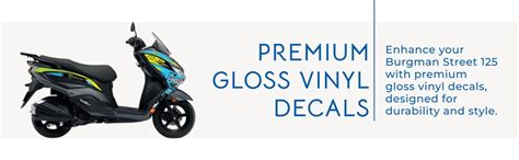 Grayfixx Self-Adhesive Wall Half Body Sticker for Burgman Street 125 ...