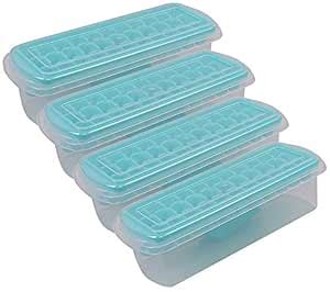 Buy Kuber Industries Plastic Ice Tray with Storage Box, Spoon and ...