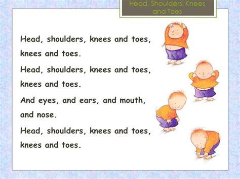 WORDS AND PICS OF THE SONG HEAD, SHOULDERS knees AND TOES - - Yahoo ...