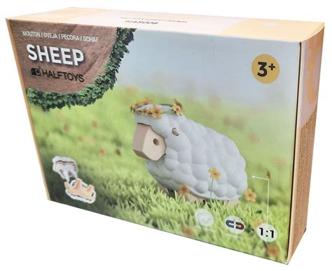 خرید بازی فکری ساختنی 3 بعدی مغناطیسی «شیپ: گوسفند» Halftoys 3D Bone ...