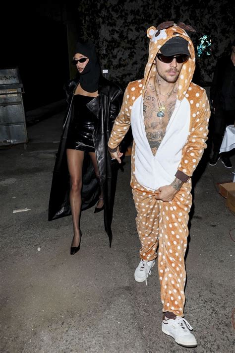 HAILEY and Justin BIEBER at Peppermint Halloween Party in West ...