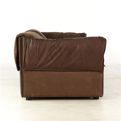 Niels Bendtsen for Niels Eilersen Mid Century Lotus Leather Sofa and ...