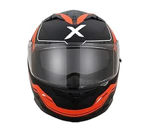 Axor Stealth Project Full Face Helmet (Dull Black/Orange, L) : Amazon ...