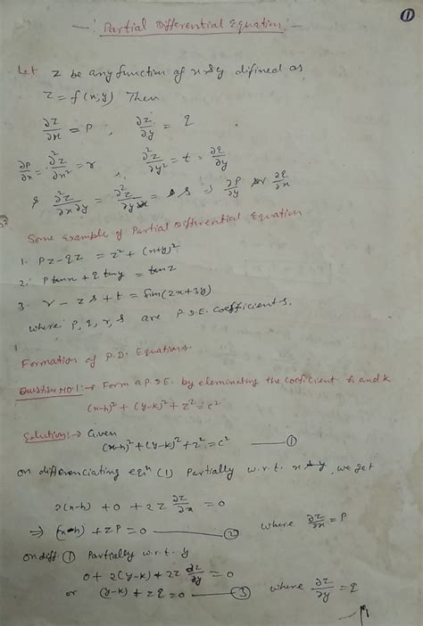 Unit 1 Partial Differential Equation - Mathematics 4 - Studocu