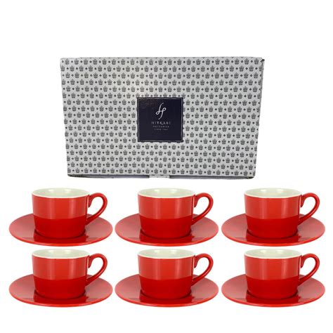 Cup & Saucer Set of 12pc. CS1 - RED – Hitkari Potteries