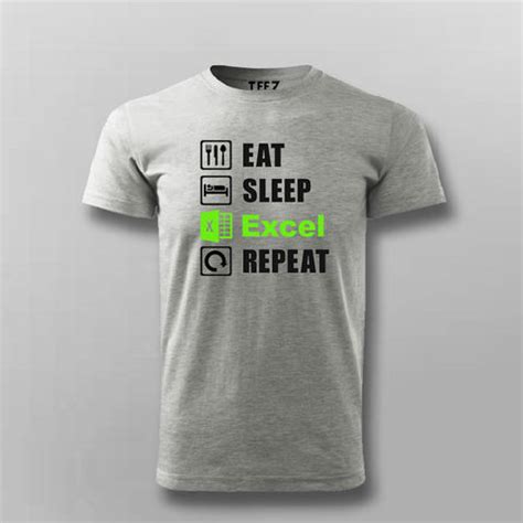 Eat Sleep Excel Repeat Accountant Humour T-Shirt For Men – TEEZ.in