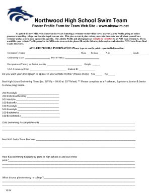 Fillable Online NORTHWOOD BOYS SWIM EXTENDS STRONG SEASON AT ... Fax ...