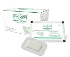 Medigrip Non-Woven Adhesive Dressing with Pad (5 cm x 10 cm) Island ...