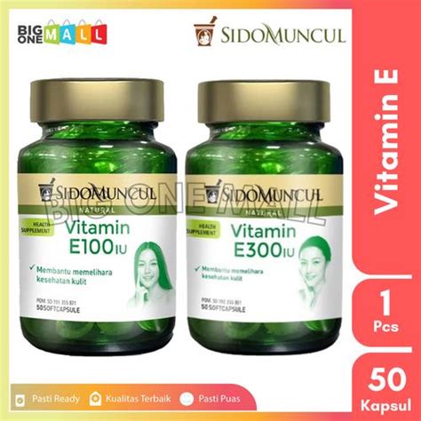 Promo Natural Vitamin E 300 IU & 100 IU Soft Capsule 50 Kapsul Sido ...