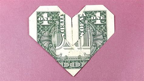 Dollar Bill Origami Heart