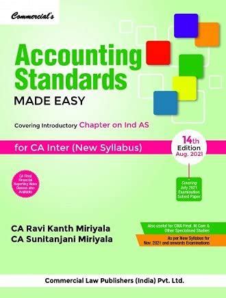 ACCOUNTING STANDARDS Made Easy CA Inter NEW SYLLABUS : Amazon.in: Books