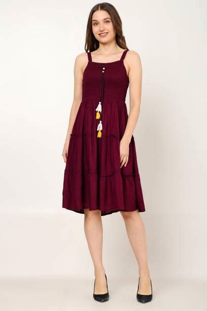 Wine Color Dress - Buy Wine Color Dress online at Best Prices in India ...