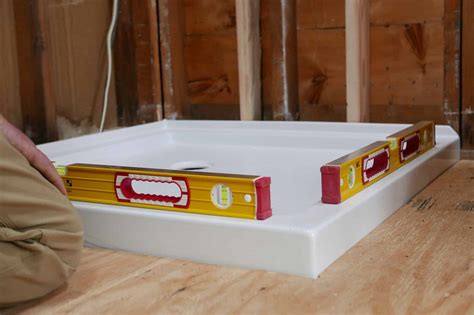 Installing PVC Shower Pan 的图像结果