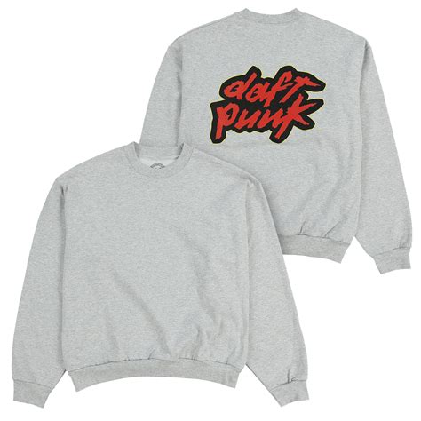 Classic Daft Punk Logo Grey Crewneck Sweatshirt | Daft Punk Official ...