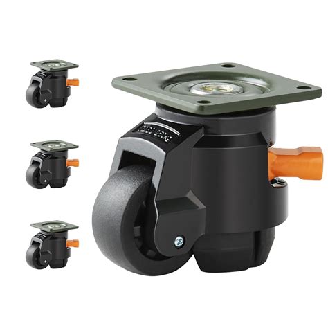 VEVOR Leveling Casters, Set of 4, 2200 lbs Total Load Capacity, 2 ...