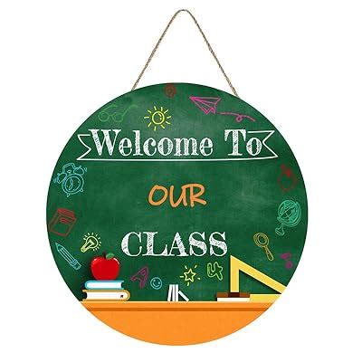 Buy Welcome Sign for Classroom Door Decorations 12 Welcome to Our ...