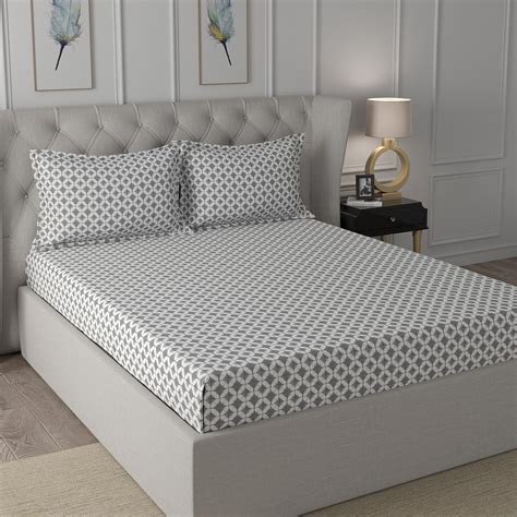 Buy MASPAR Exotic Bouquet Multicolour Printed Cotton King Bedsheet Set ...