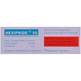 Nexipride 50 Tablet | Uses, Side Effects, Price | Apollo Pharmacy