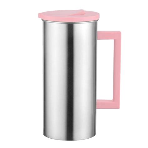 Buy Stainless Steel Water Pitcher Juice Jar Beverage Serving Jugs Pink ...