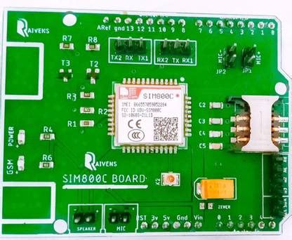RAIVENS SIM800C Module Arduino GPS Shield with Antenna. Electronic ...