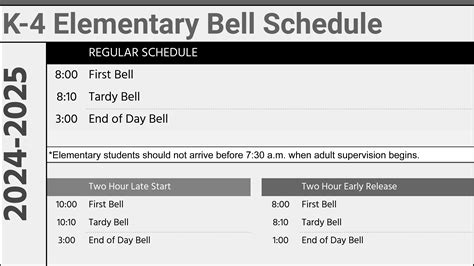 Schedule | Robert Bennis Elementary
