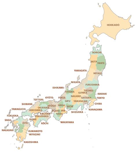 Map of Japan - Cities and Roads - GIS Geography