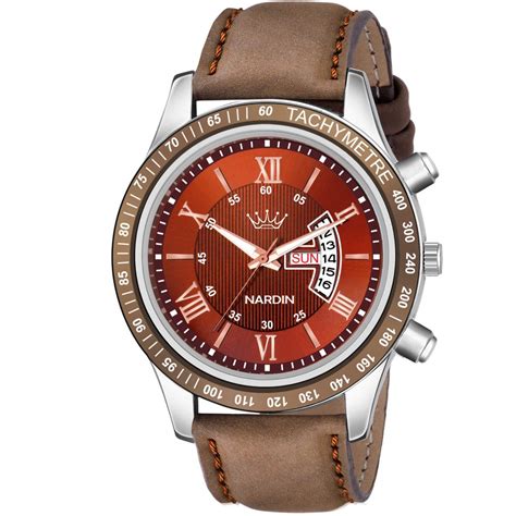NARDIN Analogue Brown Dial Day Date Functioning Men’s & Boy's Watch ...