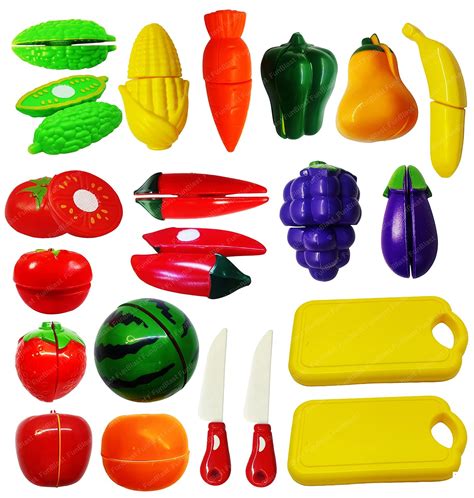 Buy FunBlast Fruits and Vegetables Play Set Toys - Realistic Sliceable ...