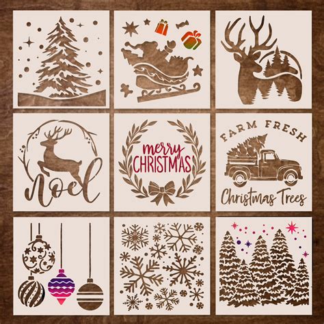 Printable Christmas Stencils For Painting | Rossy Printable