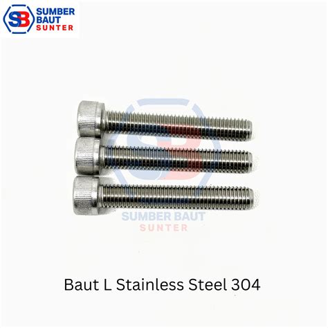 M6x20 Baut L Stainless Steel SS 304 Hex Head Socket Screw 6 x 20 - Sabira