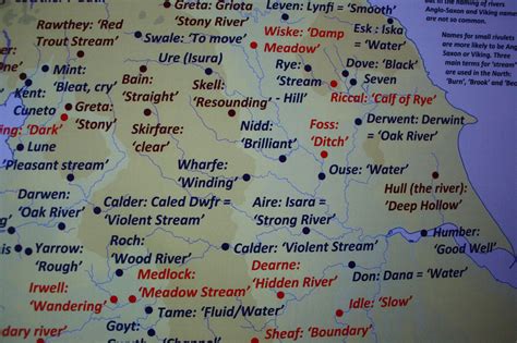 Northern River Names, Meaning and Origin. Poster Print. - Tangled Worm