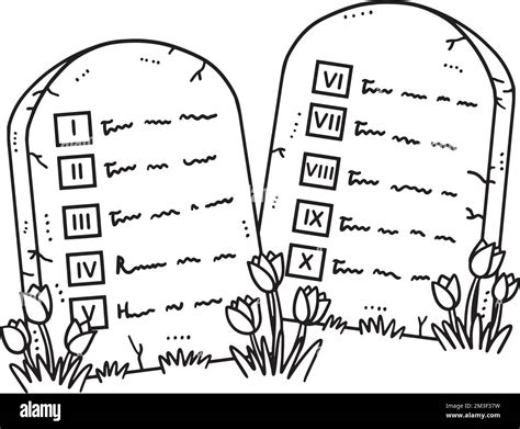 Coloring Pages Ten Commandments Tablets Of Stone [2025]