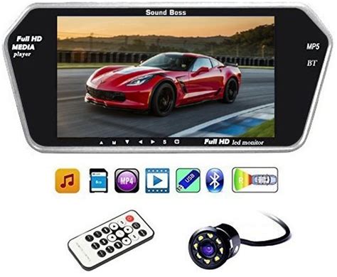 Sound FIRE 7 INCH Ultra HD Rearview Monitor with Bluetooth/USB/TF/MP5 ...
