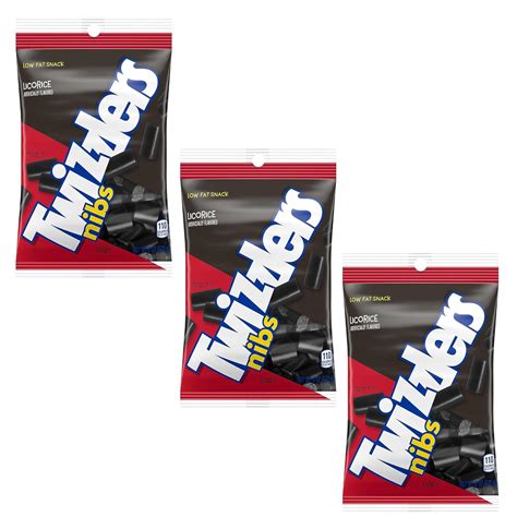 Amazon.com : Twizzlers Nibs Licorice Flavored Chewy Candy - Low Fat ...