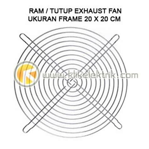 Jual COVER EXHAUST FAN Tutup Kipas 20cm RAM Fan Panel 20 cm BAHAN BESI ...