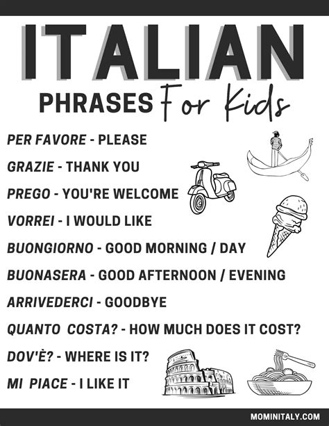 Common Italian Phrases 的图像结果
