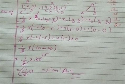 draw a triangle ABC on graph paper having the coordinates of its ...