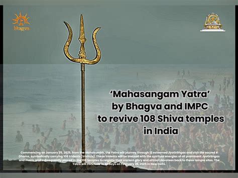 'Mahasangam Yatra' by Bhagva and IMPC to revive 108 Shiva temples in India