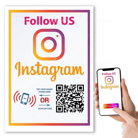 Buy Follow Us On Instagram Sticker - Touchless QR Code and NFC Tag ...