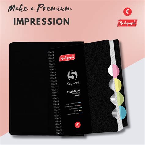 Premium Notebook No.00, Five Subject, 300 Pages, (11.0cm x 14.2cm ...