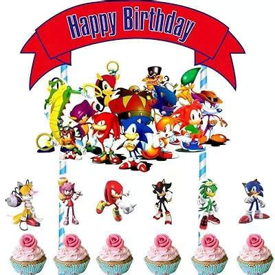 Buy 25PCS Sonic the Hedgehog Cake Toppers Set, Video Game Happy ...