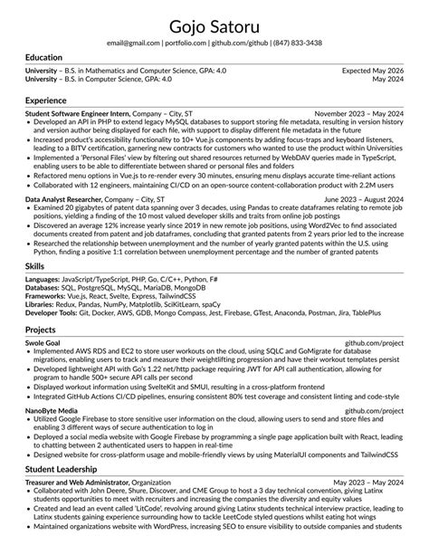 [Student] Switched from Jake's resume template to the Wiki template ...
