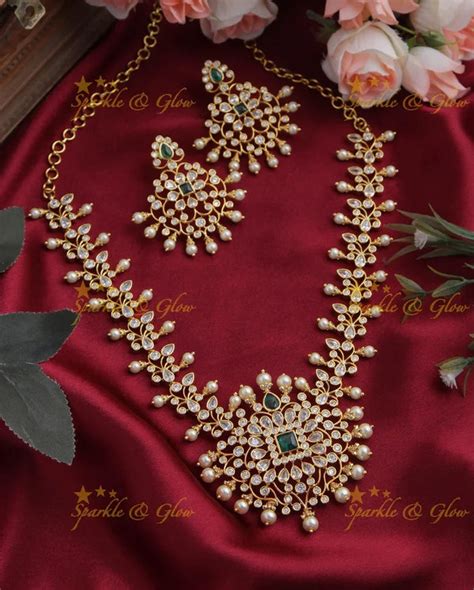 Green AD Gold Plated Statement Necklace – Sparkle and Glow