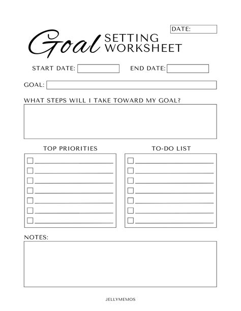 Image result for Goals Template