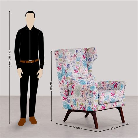 Buy Moderno Fabric Wing Chair - White from Home Centre at just INR 33332.0